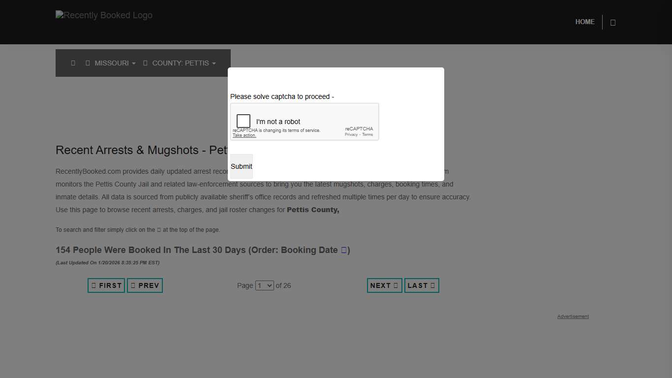 Pettis County, Missouri Mugshots | RecentlyBooked.com